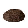 Personalized Spice Girl Wind Leopard Print Brown Beret Ladies Autumn and Winter Vintage Octagonal Hat Versatile Fashion Painter Hat