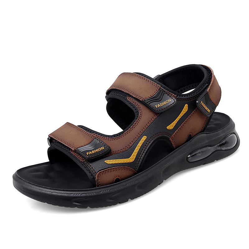 

Fashion Italian Brand Fashionable Men s Roman Sandals Air Cushion Beach Shoes Waterproof Men s Camping Fishing Shoes Casual Versatile 44 жёлтый