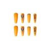 Full Diamond Series Orange Rhinestone Press-On Nails - Elegant Wearable Nail Stickers