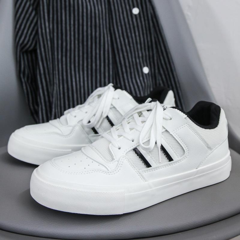 Men's Shoes Tide 2025 Summer Breathable Canvas Shoes Men's Moral Training Versatile White Shoes Casual Board Shoes Men