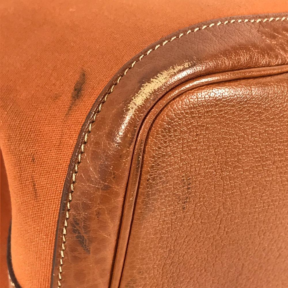 HERMES Garden Party 36 PM Hand Bag Shoulder Bag Tote Bag Negonda / Canvas Orange