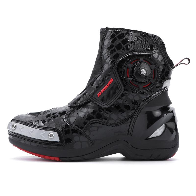 Waterproof Locomotive Shoes Luminous Motorcycle Riding Shoes Men's Riders Locomotive Boots Racing Short Boots Four Seasons