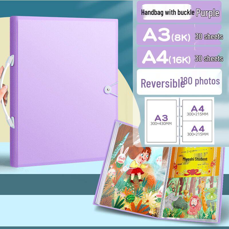 Kunst- und Skizzenkollektion für Kinder: 2 Fotoalben, Aufbewahrung für Zeichnungen, Klammern für Papier/Poster, 3 Malbücher