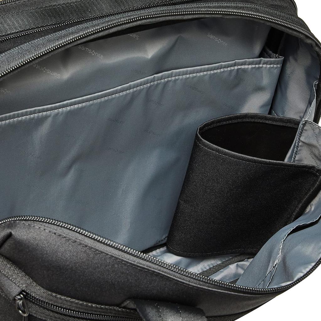 Samsonite Men's BizClite 2-Room Expandable Briefcase, Black