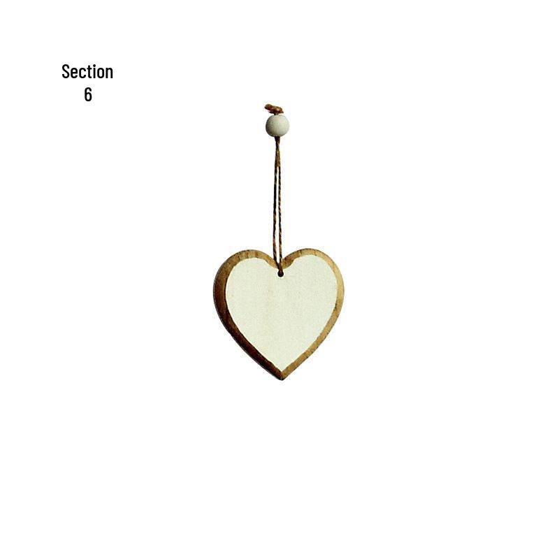 European Wooden Heart Ornaments - Handmade Wedding Pendants & Home Accessories
