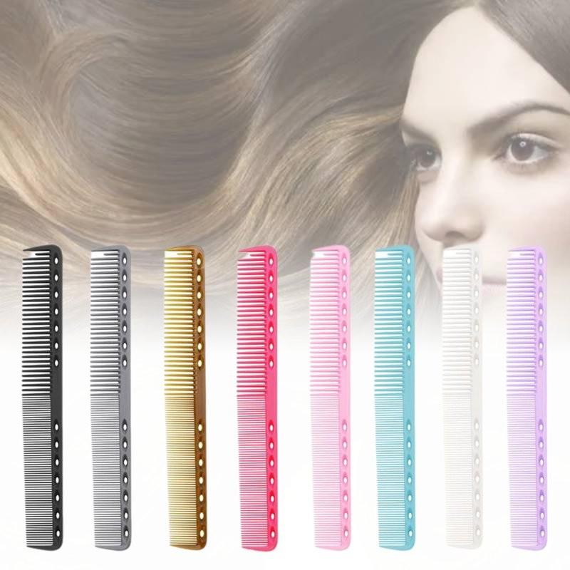 Hairdresser Haircut Hairdressing Plastic Combs Hollow Shape Both Dense Ends
