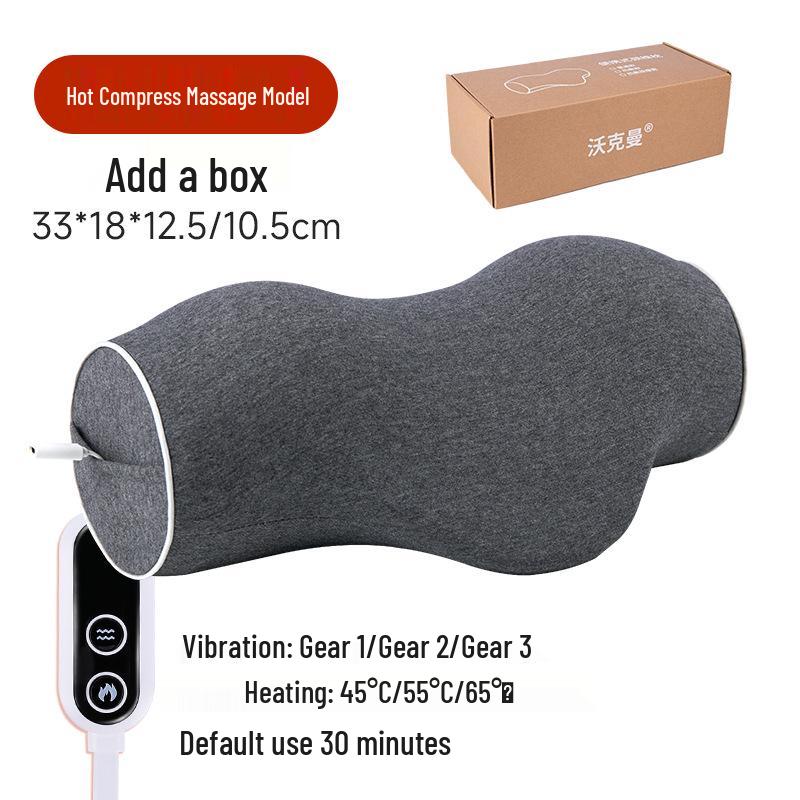 Cervical Traction Neck Massage Pillow with Memory Foam and Hot Compress