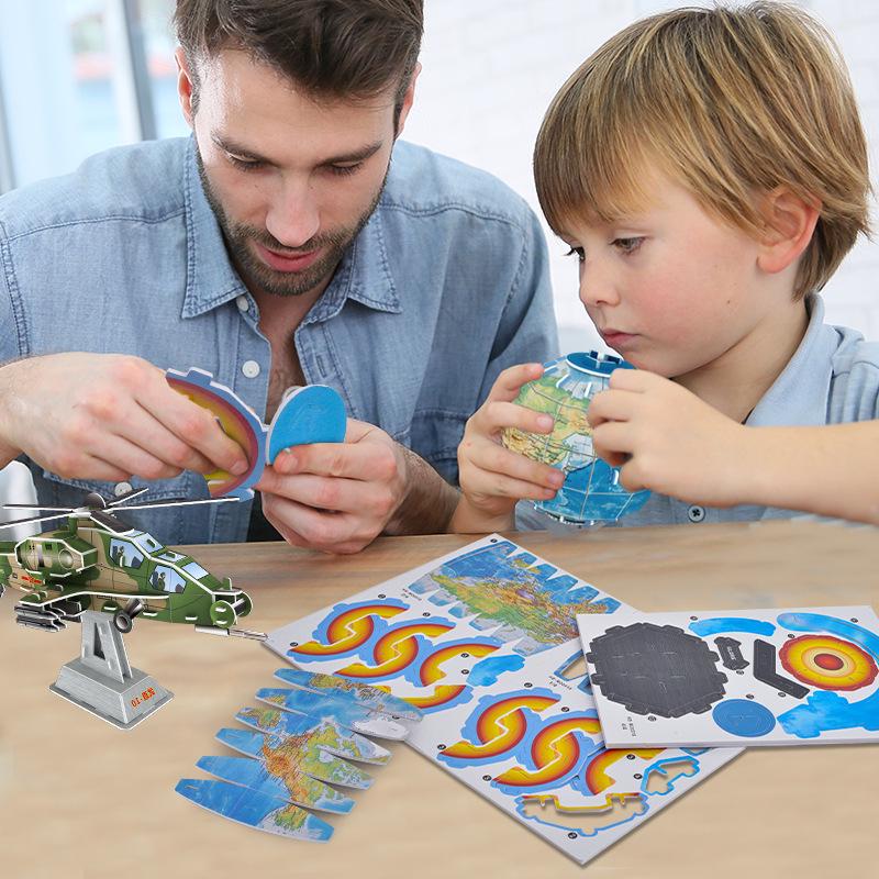 Kinder 3D Luft- und Raumfahrt Puzzle Globus: Handgefertigtes Lernspielzeug für frühes naturwissenschaftliches Lernen