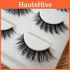 Luxurious 3 Pairs Black 100% Real Mink False Eyelashes With Natural Cross Style