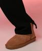 KOLEAT [Fleece Ver.] Women Winter Elastic Waist Slit Wide Slacks Pants [Black]