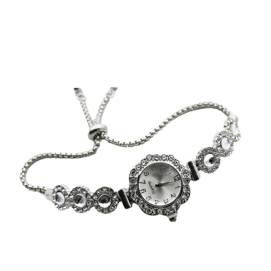 TikTok Colorful Rhinestone Ladies Bracelet Quartz Watch