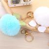 Cute Hairball Keychain PU Decoration Keyring Handbag Waist Pendant Key Chain Ornament Gifts Ring Decorative Accessory