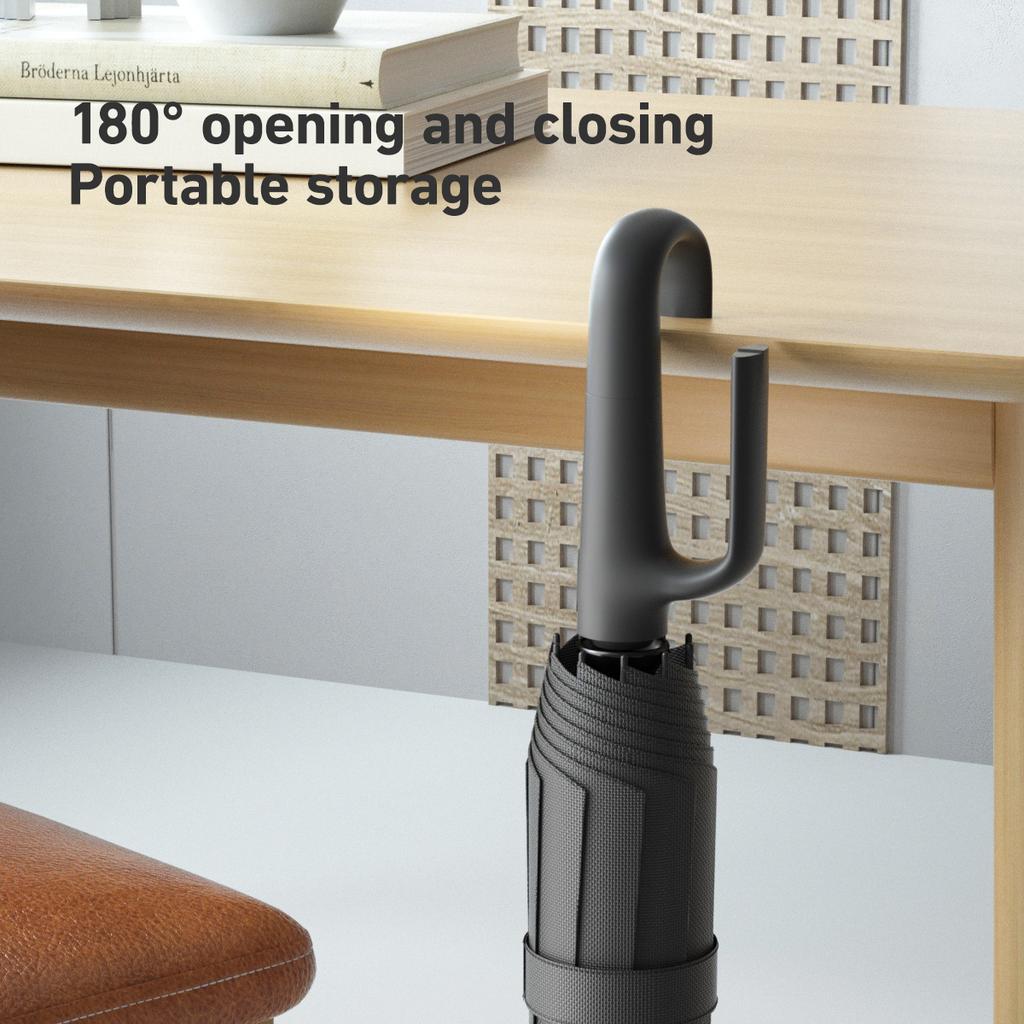 1 Handle Fully Automatic Folding Umbrella with Buckle, Easy to Carry Larger, Thicker and Sturdy. Suitable for Men and Women, Portable and Windproof