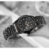 OPK Ladies Quartz Watch Fashionable Casual Elegant Lightweight Waterproof Luminous Stainless Steel Band Black