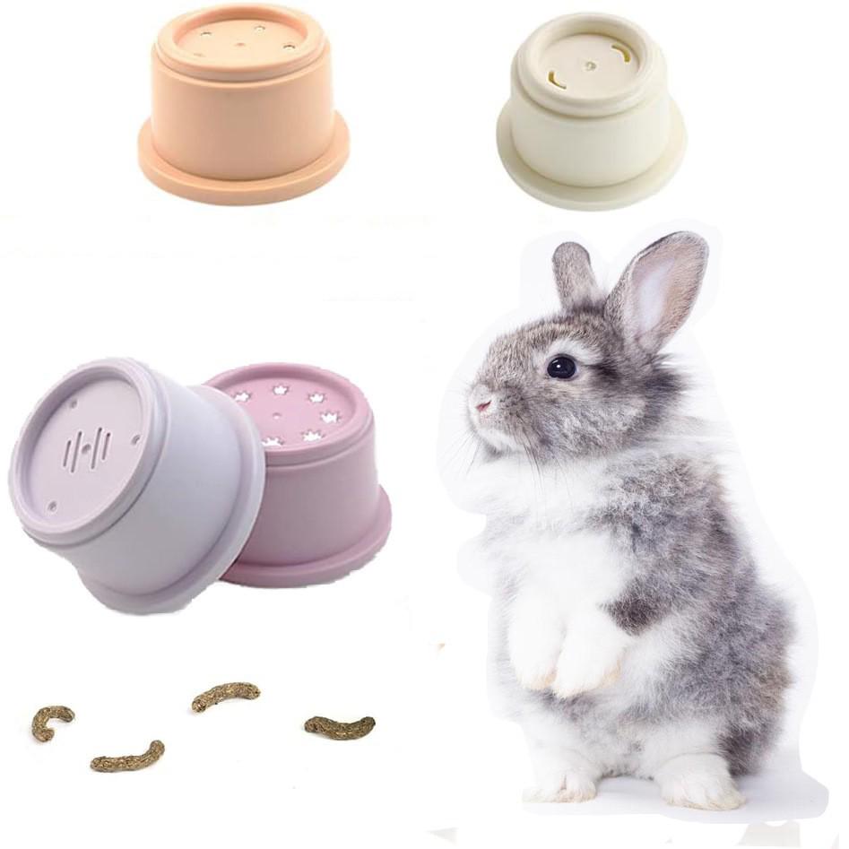 Stackable Rabbit Toy: 8-Piece Plastic Nesting Cups for Children's Education & Water Play