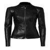 NOORA Women's Real Leather Black Jacket