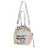 Marimo Craft Snoopy Drawstring Tote Shoulder Bag with Perfect for and Cute Beige Bag, Embroidery, Commuting, School, Travel, Adults, Students,