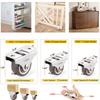 4/8Pcs Mini Rigid Caster Wheels,Small Low Profile Rubber Rolling Wheel Castors Sliding Door Pulley for Furniture,Storage Drawers