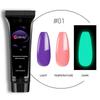 Ensemble de 9 pièces Gel Cristal Changement de Couleur selon la Température Lumineux Manucure Gel d'Extension
