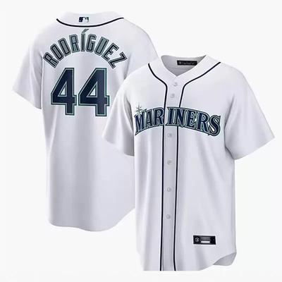 Seattle Mariners Non. 44 Maillot de Baseball Rooriguez Maillot Brodé pour Homme