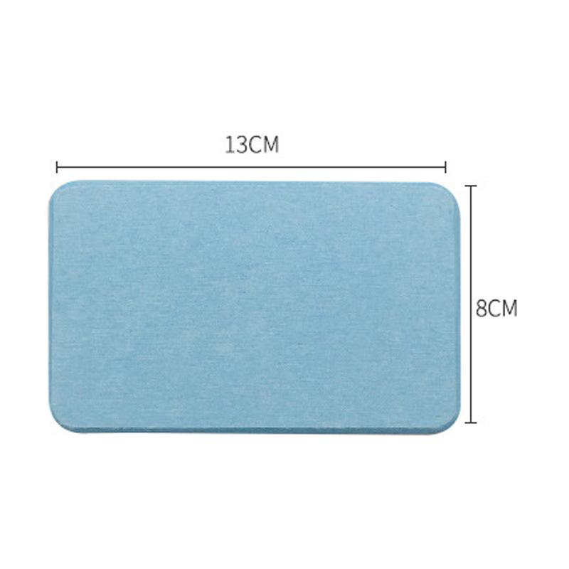 Anti-Slip Diatom Mud Soap Dish Quick-Dry Absorbent Rectangular for Bathroom Countertop Sink Toilet Soap Holder Pad Mat Supplies