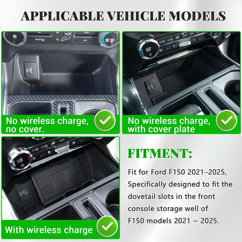 Center Console Phone Hanging Storage Box For -2024 2025 Ford F150 Gear Shift Phone Holder Hanging Storage Organizer Car Tray