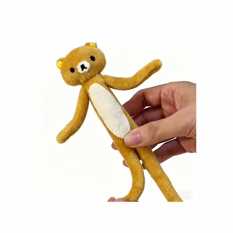 Hot Long Leg Rilakkuma Cartoon Toy Soft Stuffed Doll Bag Pendant Keychain Cute Gift ForWomen Bag Decoration Home Ornament Gifts