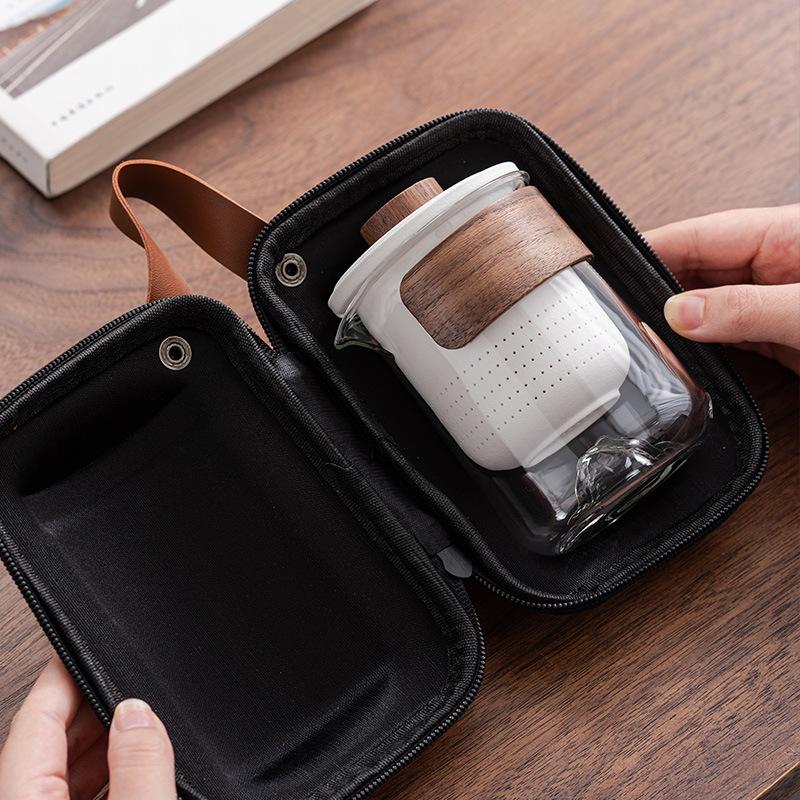 Travel Tea Set Gift Glass Outdoor Pot Three Cups High-end Ceramic Express Cup Bubble Teapot Teacup