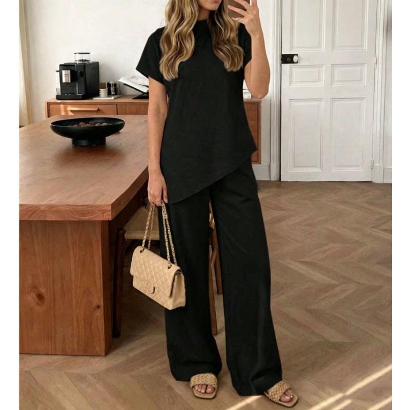 JPNTKY Women's Fashion Casual Short Sleeve Pants Suits