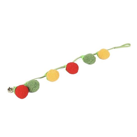 

Yousheng Interactive Hanging Cat Toy for Door & Window, Cat Kicker Toy with Natural Catnip and Bell, Tomato Shape Cat Ball Toy with self-Adhesive A