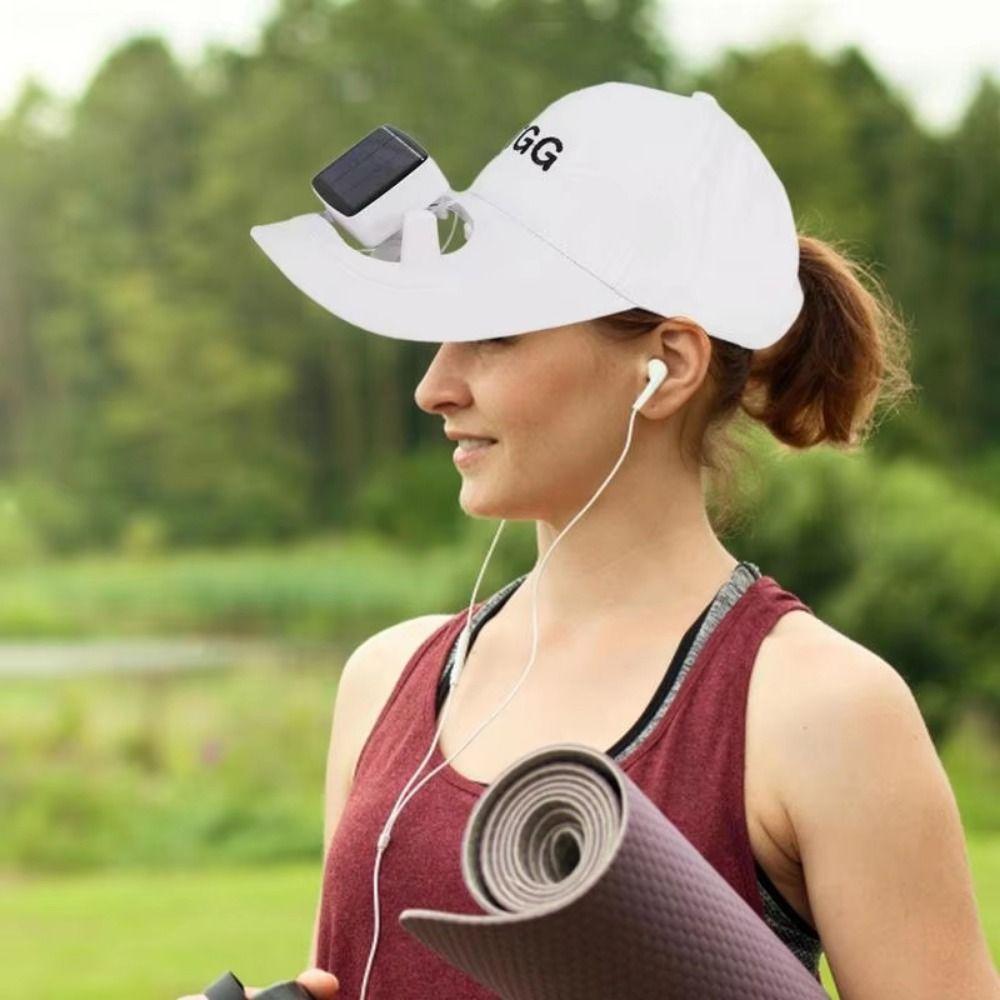 USB Charging Solar Fan Hat Strong Wind Wide Brim Baseball Cap Energy-saving Summer Sun Cap  Outdoor
