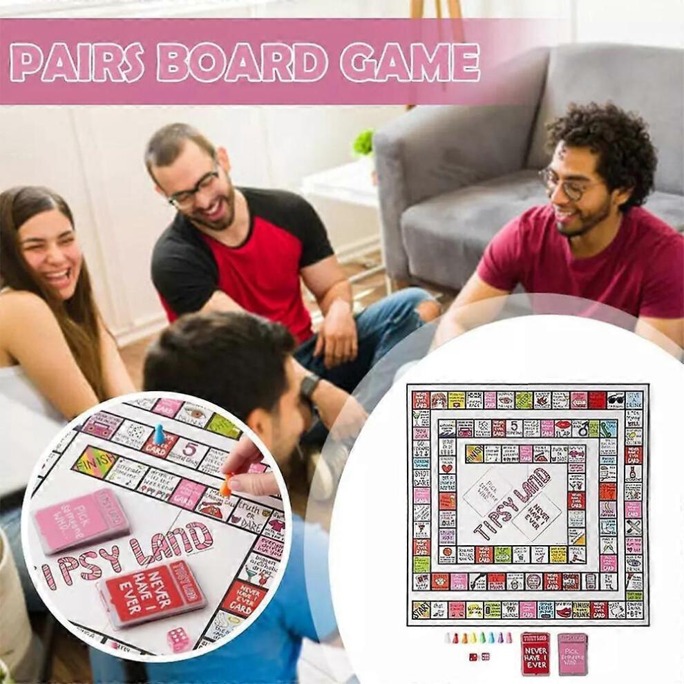 Tipsy Land Board Game,Drinking Party Board Games,Unique Spaces for Calling Out Friends,Interactive Drinking Board Games for Adults