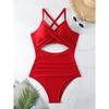 One-piece Swimwear Female Sexy Cross-cut Tight European and American Backless Swimsuit