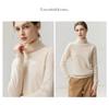 Women's 100% Cashmere High Neck Solid Color Long Sleeve Casual Sweater - Autumn/Winter Knitwear