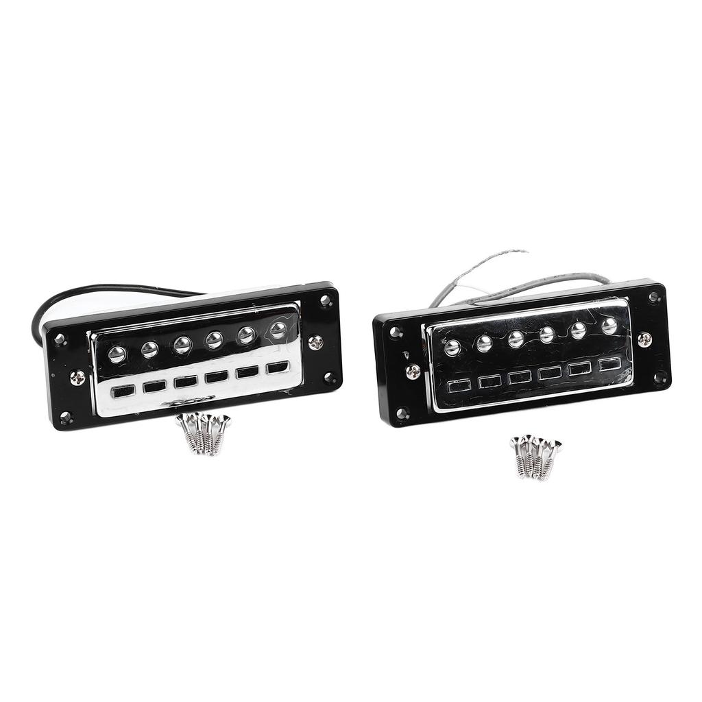 2 Stück Elektrische Gitarre Humbucker Tonabnehmer Hohe Empfindlichkeit Metall 6-Saiten Elektrischer Bass Tonabnehmer