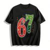 Weihnachtliches Motiv Nummer 67 Grafisches Lässiges Oberteil Reines Baumwoll-T-Shirt