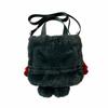 Rootote Women's Tote Bag with Unidentified Creature Motif, Faux Fur, 2-Way Mini Shoulder Bag, EU Baby Blue, 2-Way, Cryptid-E 3616 (03 Flatwoods