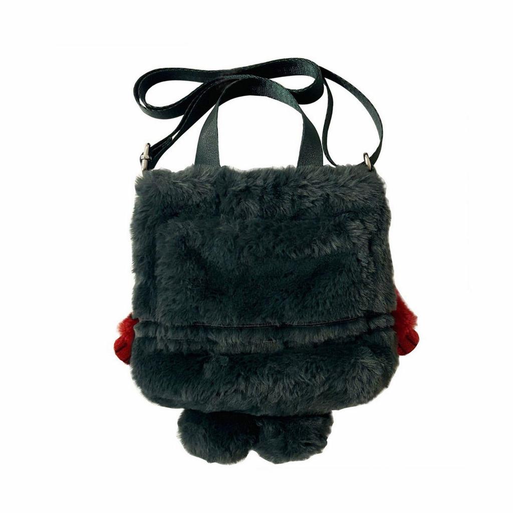 Rootote Women's Tote Bag with Unidentified Creature Motif, Faux Fur, 2-Way Mini Shoulder Bag, EU Baby Blue, 2-Way, Cryptid-E 3616 (03 Flatwoods