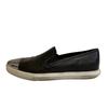 Leather Metal Toe Slip-on Black Leather Women Used