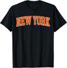 Vintage New York Men NY Blue Orange Women Retro New York Tee T-Shirt