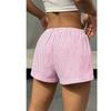 Striped Elastic Lace Up Casual Shorts Stripes Elastic Lace Casual Shorts