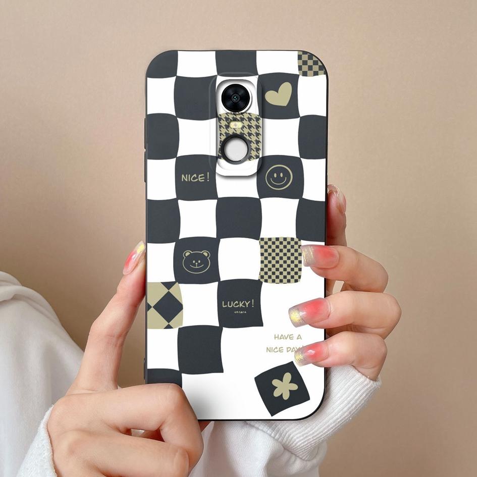 Geeignet für Redmi Note 9S 9T 8 7 7S 9 10 10S 10T K80 Pro Max Plus Handyhüllen Mode Karomuster Weiche Schlanke Flüssigsilikonhülle für Redmi Capa