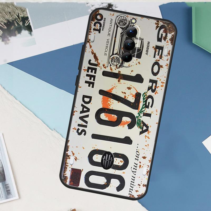 Retro Funny License Plate Case For ZTE Nubia Red Magic 10 9 8 8S 9S 10S 11 Pro Plus 6 7 6S 7S Pro 5G 6R 10 Air Cover