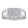 Men'S Ring S925 Sterling Silver Ring Fashion 5A Zircon Ring Temperament Ring