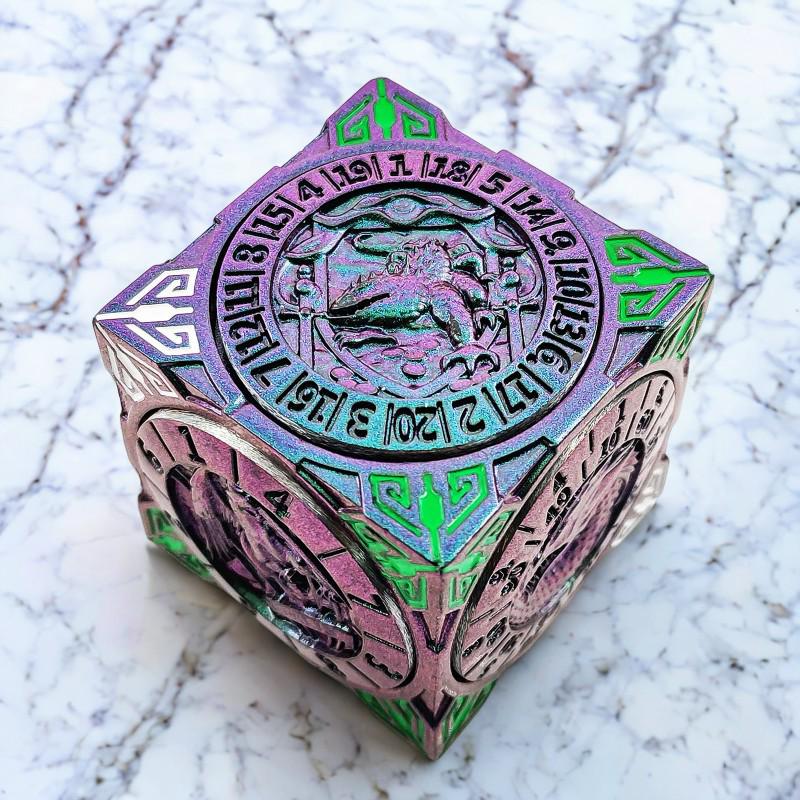 6-Sided Rotating Zinc Alloy DND Dice Set for Tabletop RPGs