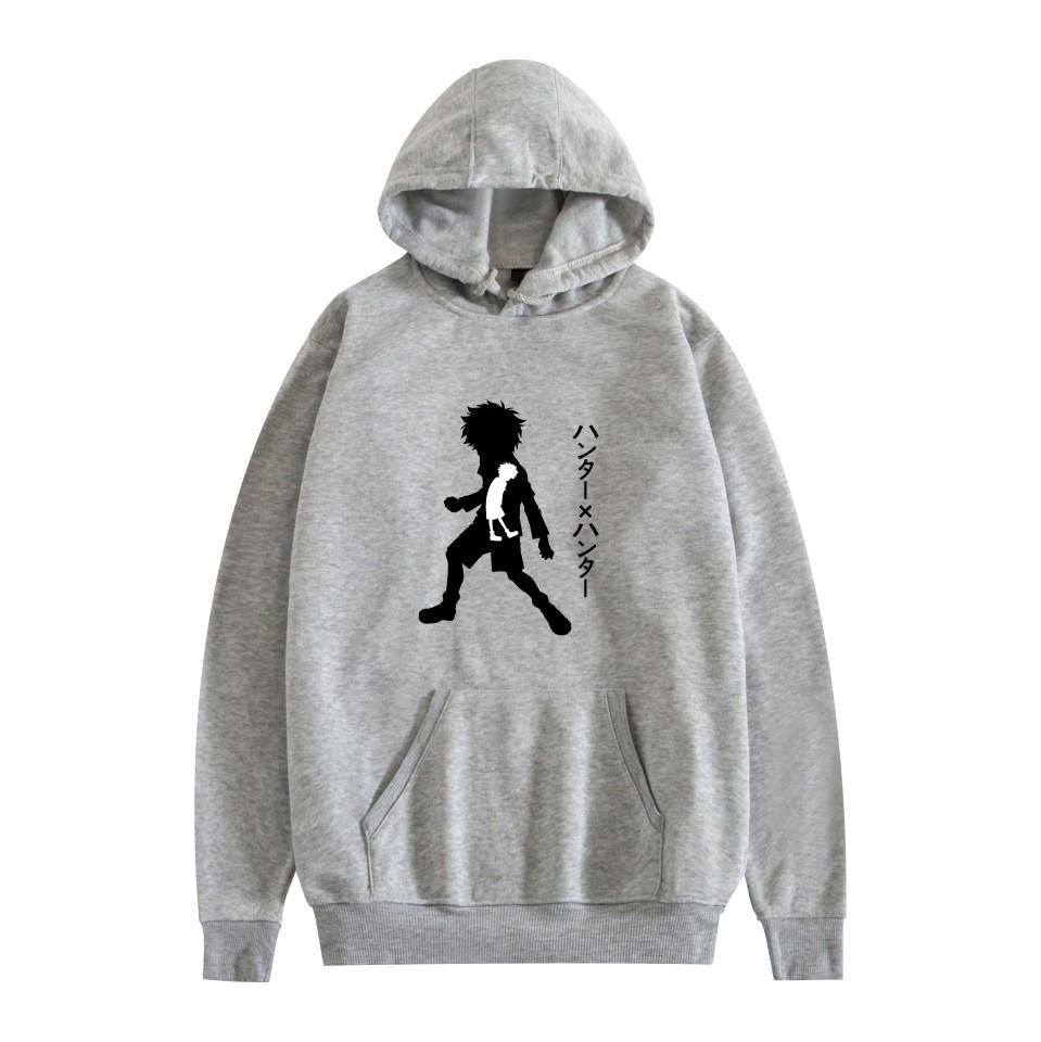 Anime Letter Print Hooded Autumn And Winter Sweater