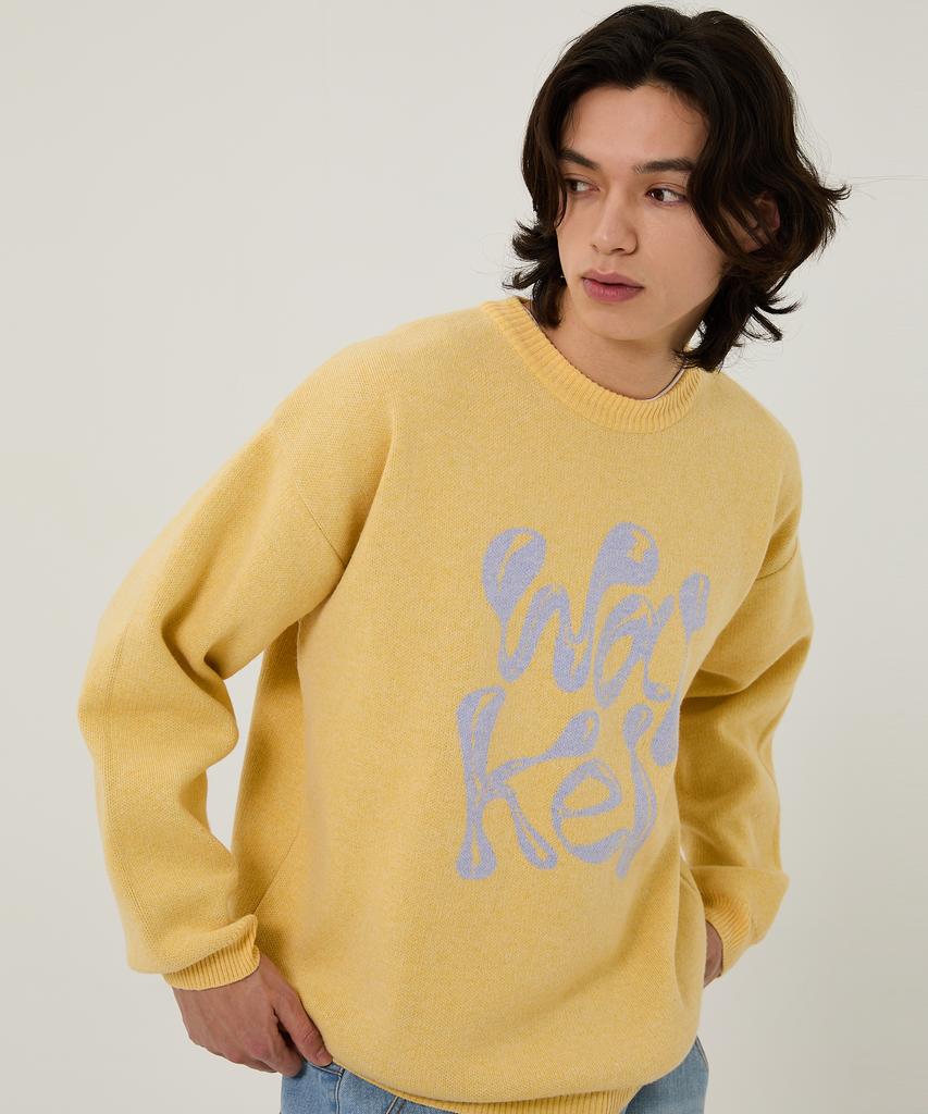 WAIKEI Wk 3D Logo Knit Yellow