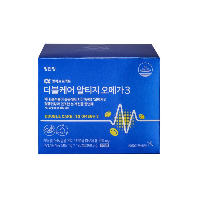 Alpha Project Double Care RTIZomega 3 505 мг 120 капсул (2 месяца), Корейская здоровая пища