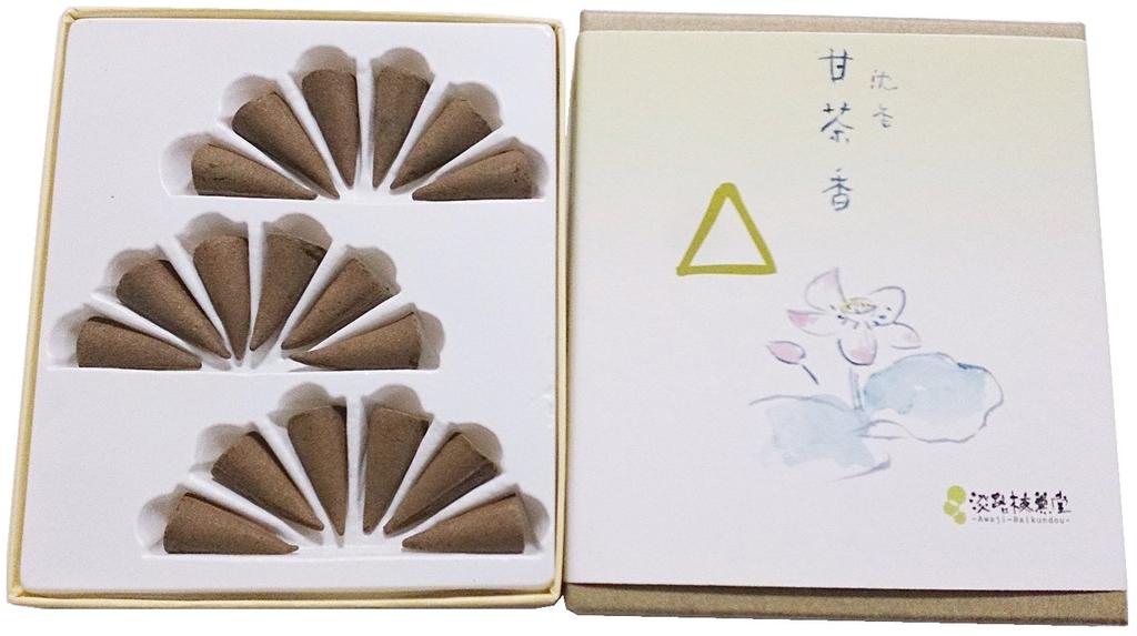 Awaji Baikundou Agarwood Amachako Incense 18 Made in Japan Cones, Cones, #6,