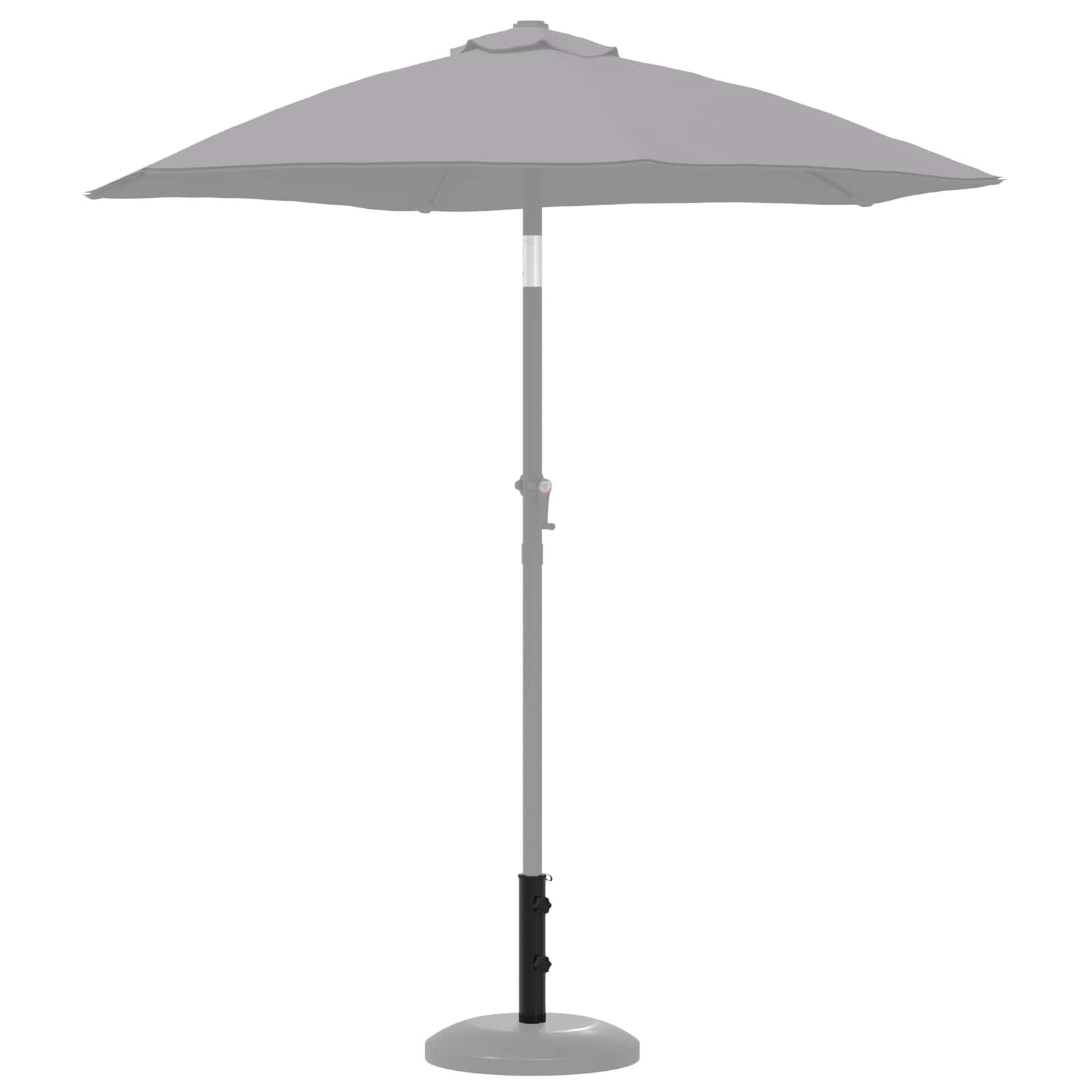 Sonnenschirm Fußrohr 0,6 kg Schwarzes Eisen für 40 50 mm Stange